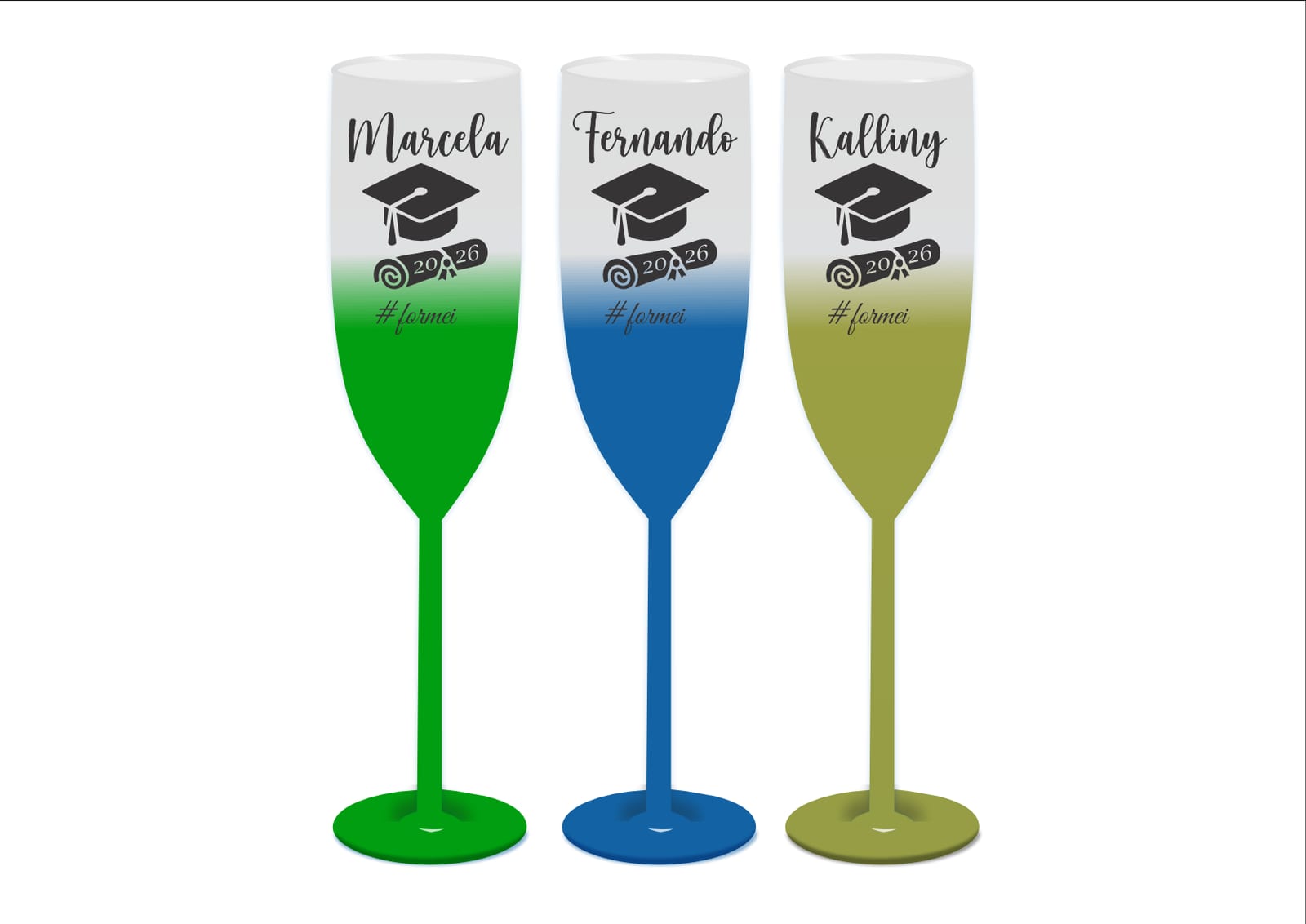 Taça se champanhe jateada