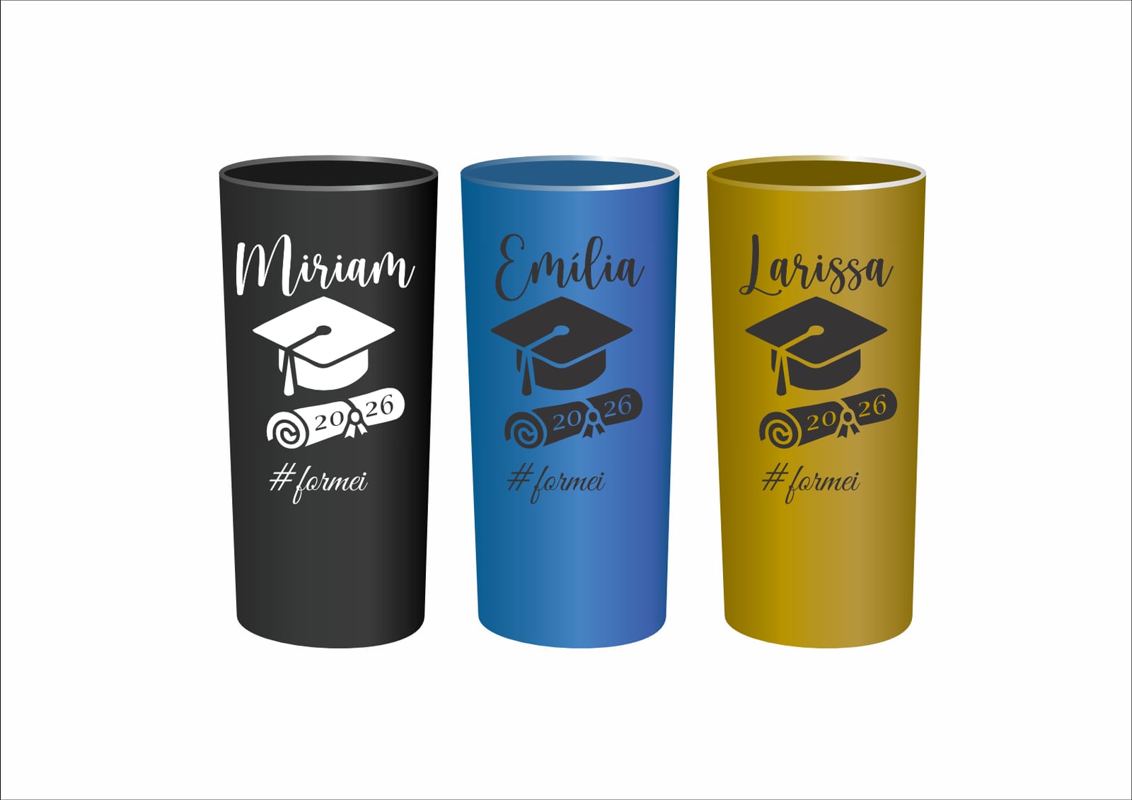 Copo long drink colorido sólido