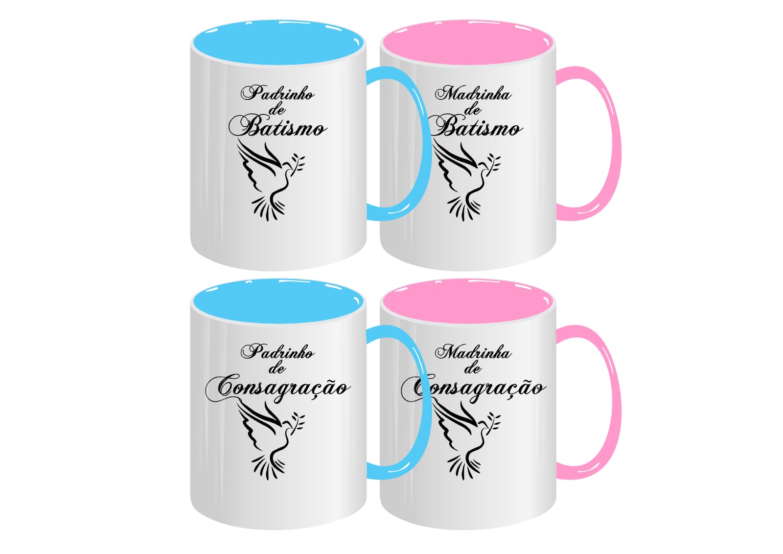 Caneca de polímero alça colorida