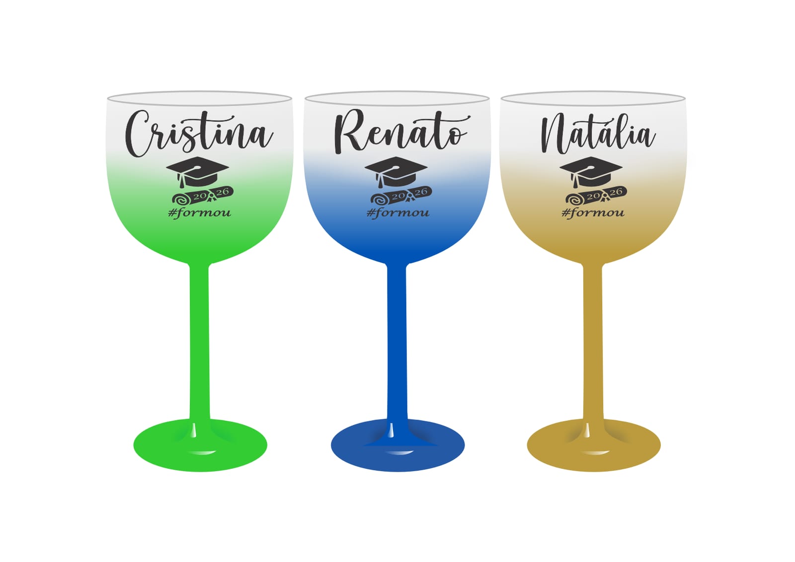 Taça de gin jateada