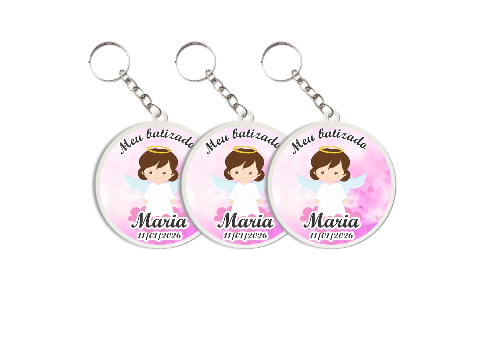 Chaveiro redondo menina